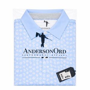 Andersonord Men's Blue Ocean Breeze Athleisure Polo Shirt (017)